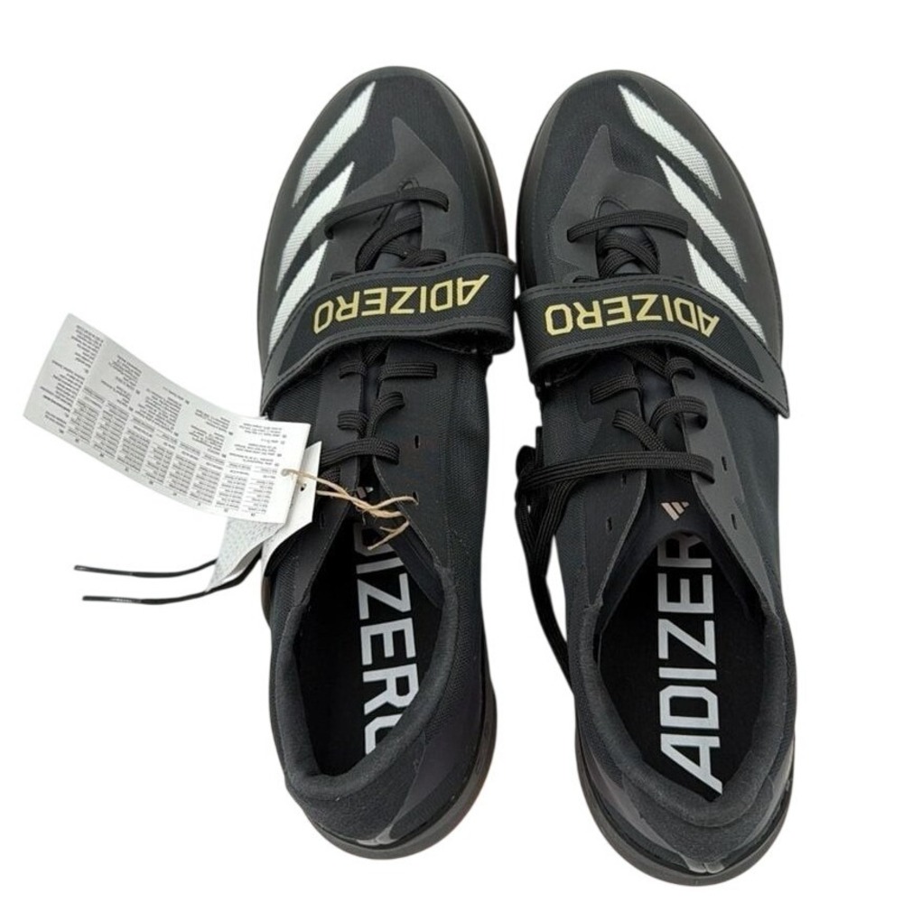 Adidas Adizero Track Field Spikes Mens 14.5 Black Silver Gold ID7254 NEW